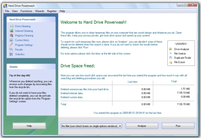 Hard Drive Powerwash 2.00 software screenshot