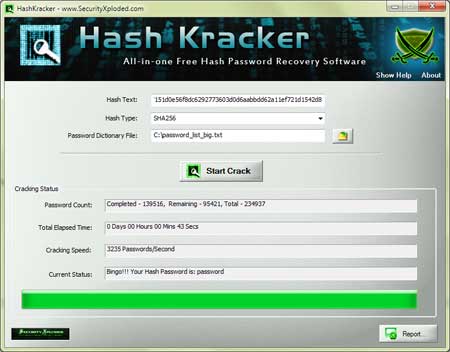 Hash Kracker 4.0 software screenshot