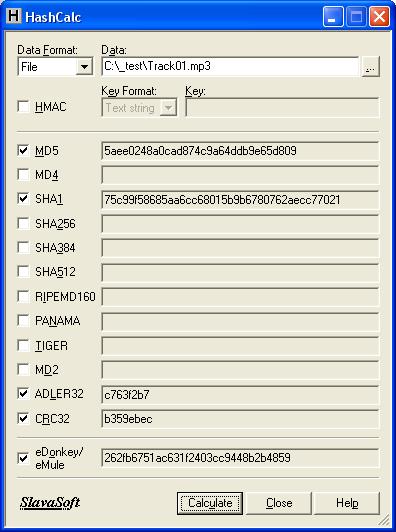 HashCalc 2.02 software screenshot