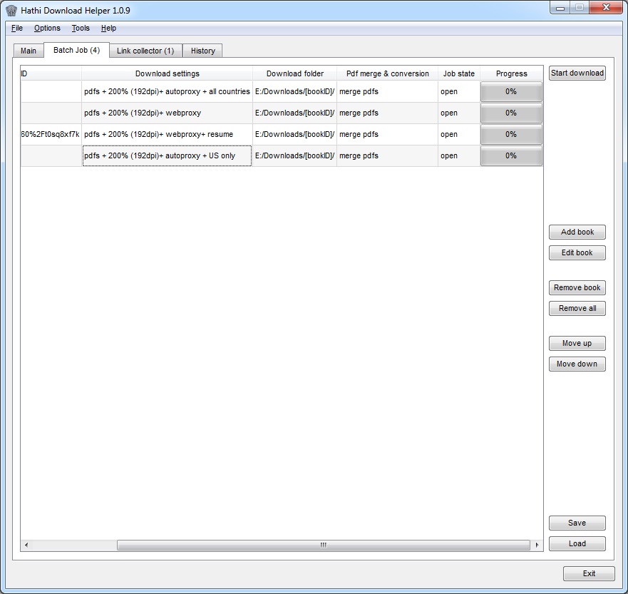 Hathi Download Helper 1.1.3 software screenshot