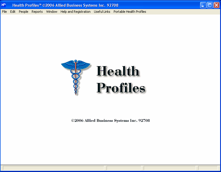 Health Profiles 3.04 software screenshot