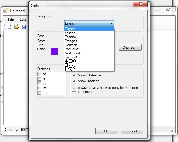Hekapad 0.41 software screenshot
