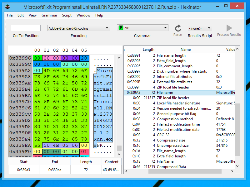 Hexinator 1.0.8 software screenshot