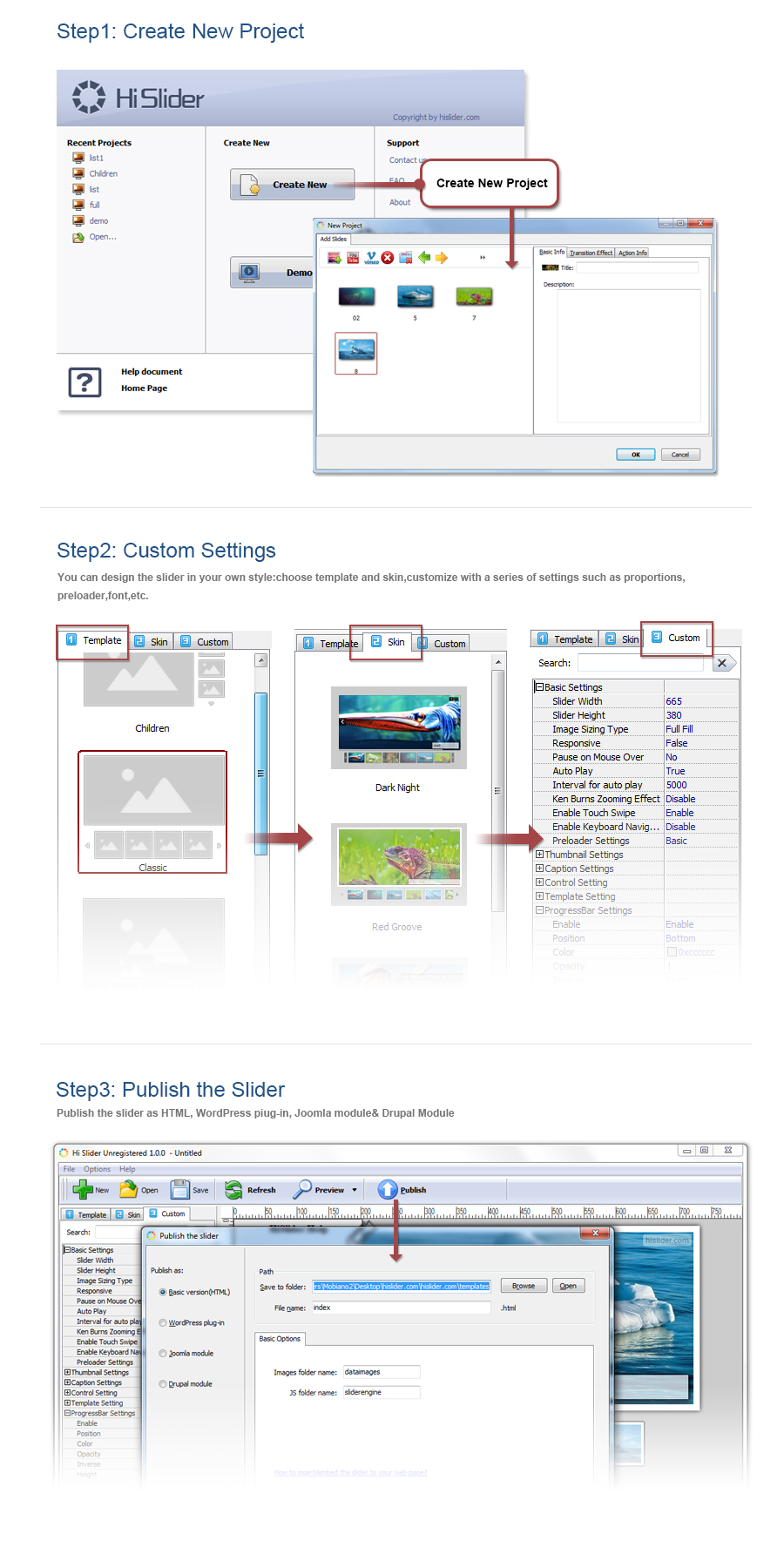 Hi Slider Personal Version 1.0.3 software screenshot