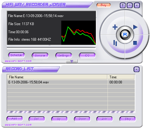 HiFi WAV Recorder Joiner 2.00.07 software screenshot