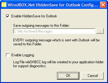 HiddenSave for Outlook 1.0 software screenshot