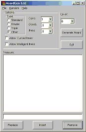 HoardGen 3.5E 1.0 software screenshot