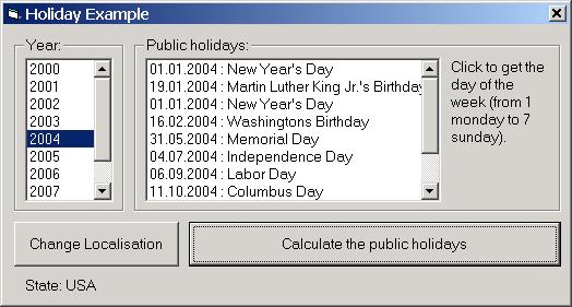 Holiday ActiveX 1.0 software screenshot