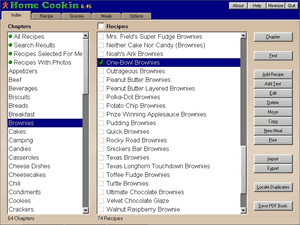 Home Cookin 6.45 software screenshot