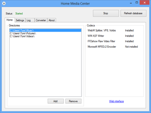 Home Media Center Portable 2.9.6042.28114 software screenshot