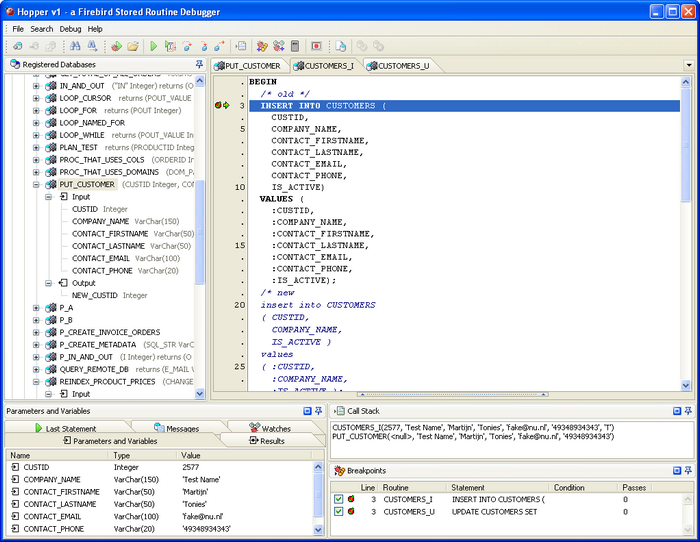Hopper for Firebird 1.5.2 software screenshot