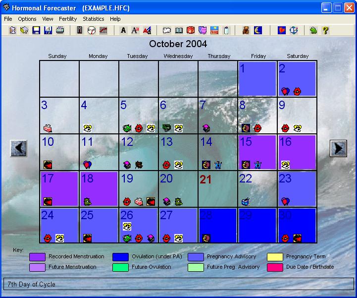 Hormonal Forecaster - Fertility Software 5.2 software screenshot