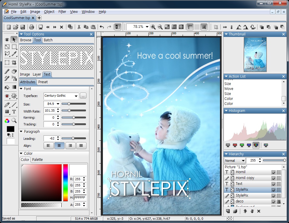 Hornil StylePix 2.0.0.6 software screenshot