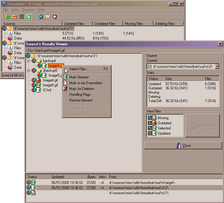 Horodruin 5.1.363.0 software screenshot