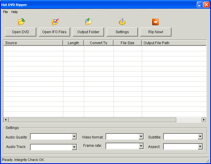 Hot DVD Ripper 1.0 software screenshot