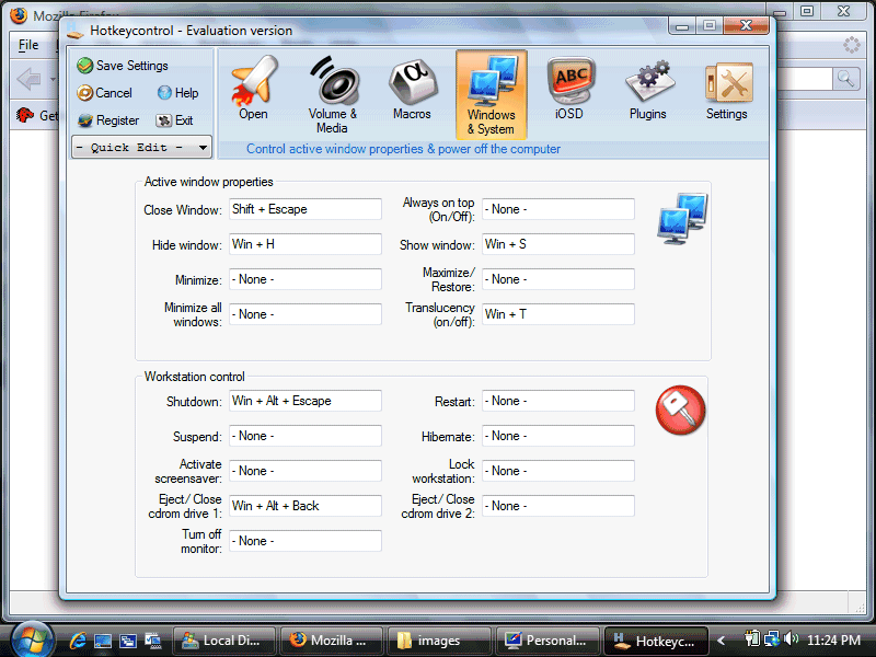 Hotkeycontrol 8.3 software screenshot