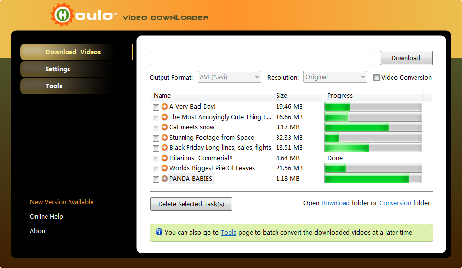 Houlo Video Downloader 5.30 software screenshot