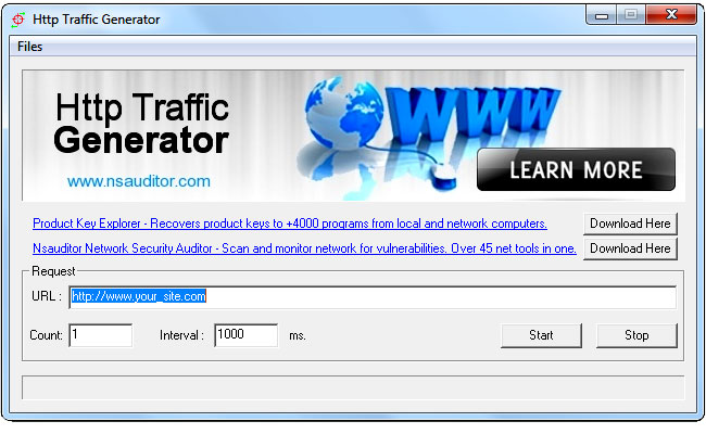 Http Traffic Generator 1.7.9 software screenshot