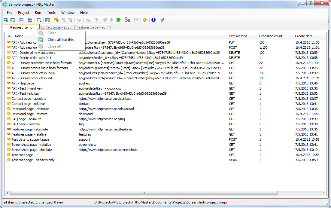 HttpMaster Express Edition 3.4.0 software screenshot