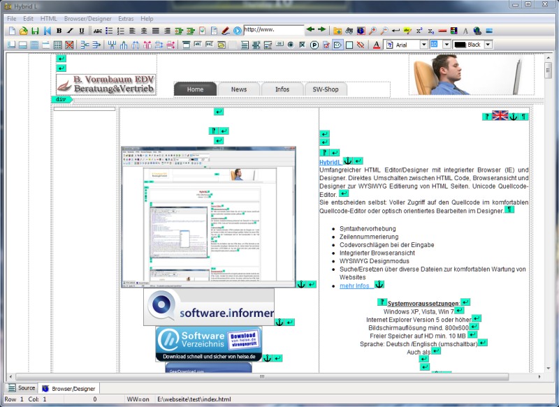 Hybrid L 9.5.0.0 software screenshot