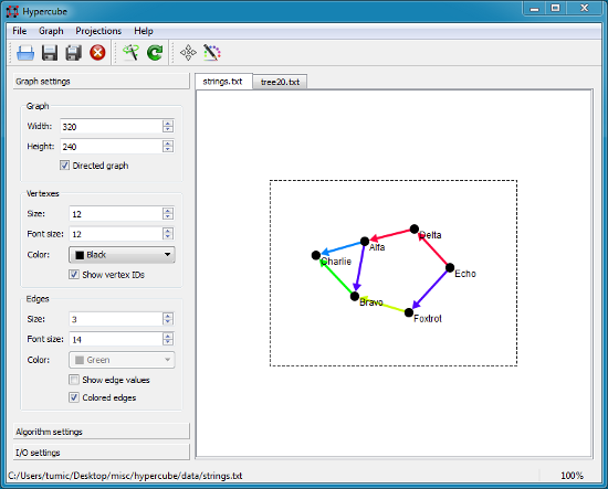 Hypercube 1.7.0 software screenshot