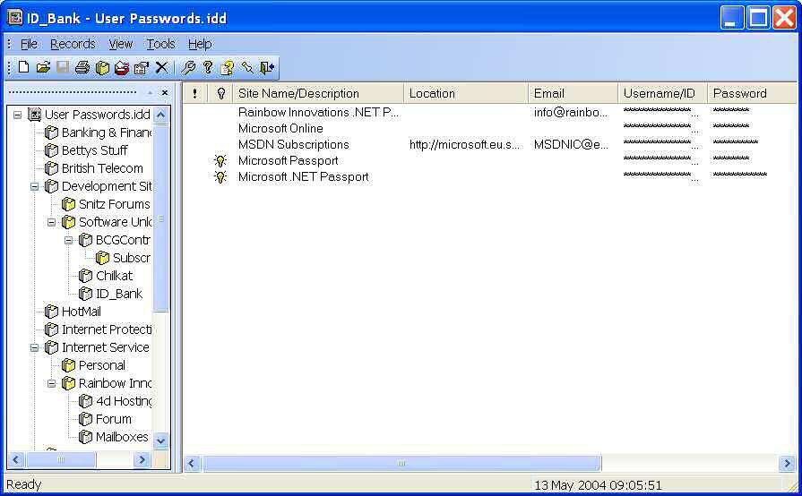 ID_Bank 1.34.8 software screenshot