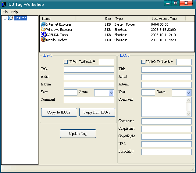 ID3 Tag Workshop 0.2.0 software screenshot