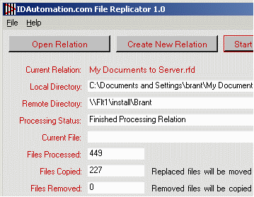 IDAutomation File Replicator 3.1 software screenshot