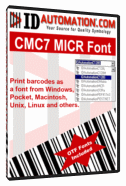 IDAutomation MICR CMC-7 Fonts 6.9 software screenshot