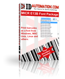 IDAutomation MICR E13B Font Advantage 13.7 software screenshot