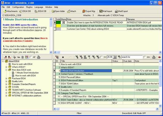 IDEA! Free Edition 2.1.5.62 software screenshot