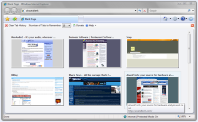 IE Open Last Closed Tab 4.1.0.0 software screenshot