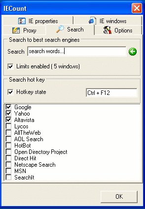 IECount 3.2 software screenshot