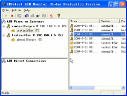 IMDetect AIM Sniffer, AIM Monitor 3.0 software screenshot