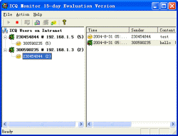 IMDetect ICQ Sniffer, ICQ Monitor 3.0 software screenshot