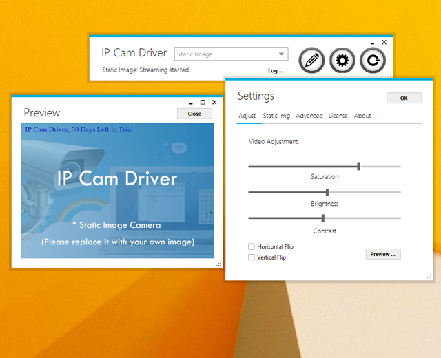 IP Cam Driver 1.1.0.0 software screenshot