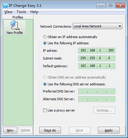 IP Change Easy 3.1 software screenshot