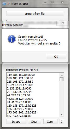 IP Proxy Scraper 2.5.0.0 software screenshot