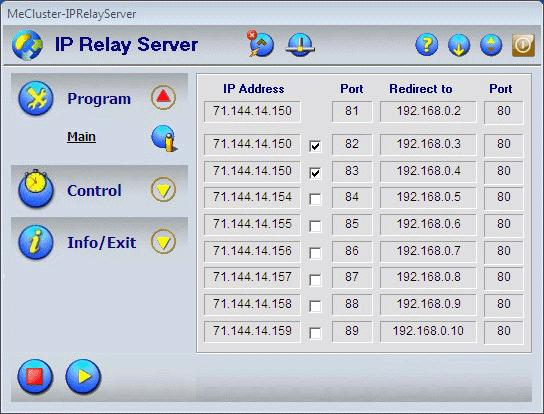 IP Relay Server 3.8 software screenshot