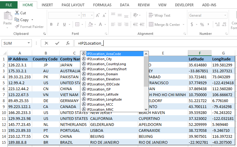 IP2Location IP-Country-ISP Database July 2017 software screenshot