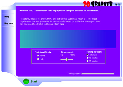 IQ & eidetic trainer 1.1 software screenshot