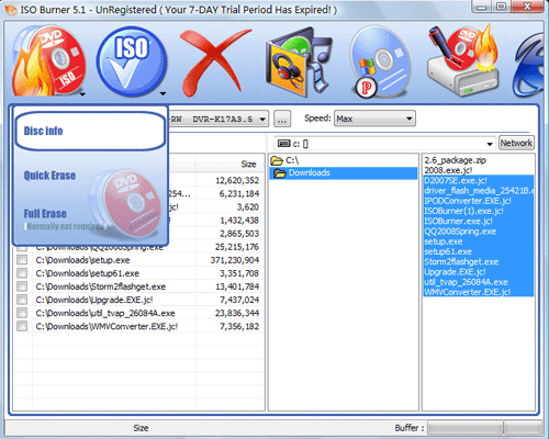 ISO Burner 8.05 software screenshot