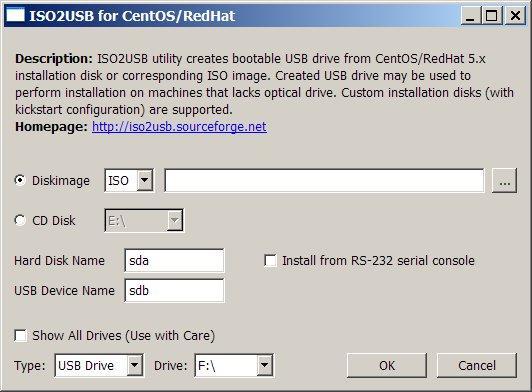 ISO2USB for CentOS/RedHat 0.7 software screenshot