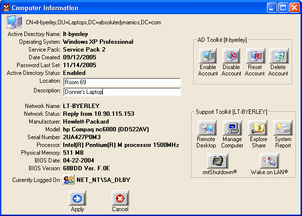 ITPro ToolKit 2.1 software screenshot