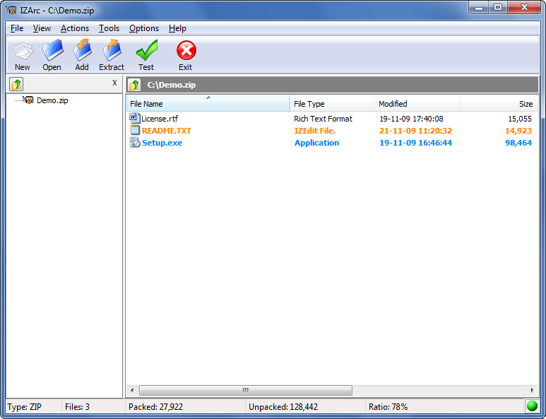 IZArc 4.1.7 software screenshot
