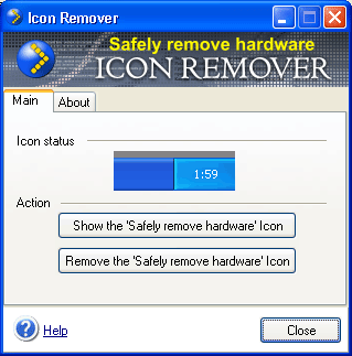 Icon Remover 1.4 software screenshot