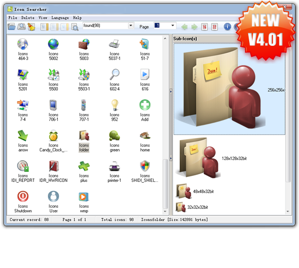 Icon Searcher 4.10 software screenshot
