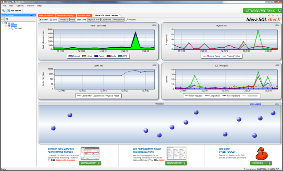 Idera SQL check 3.5.2012.1130 software screenshot