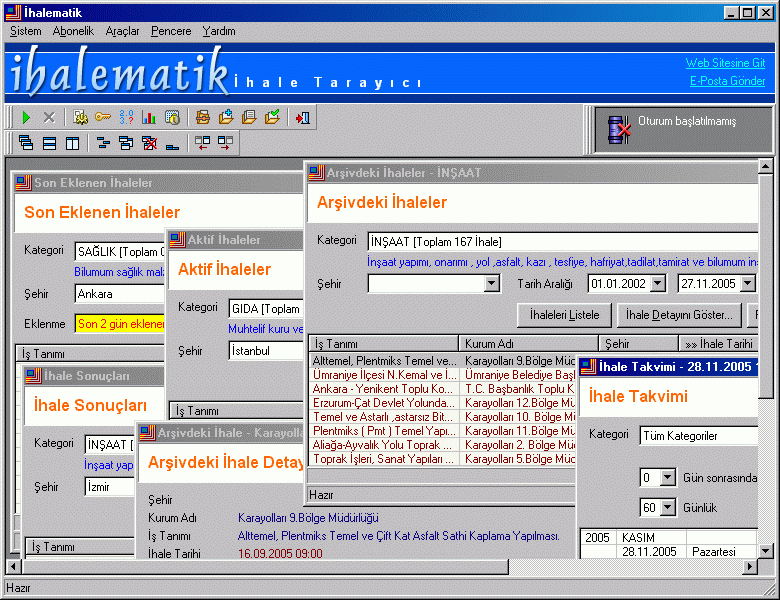 Ihalematik 2.1 software screenshot