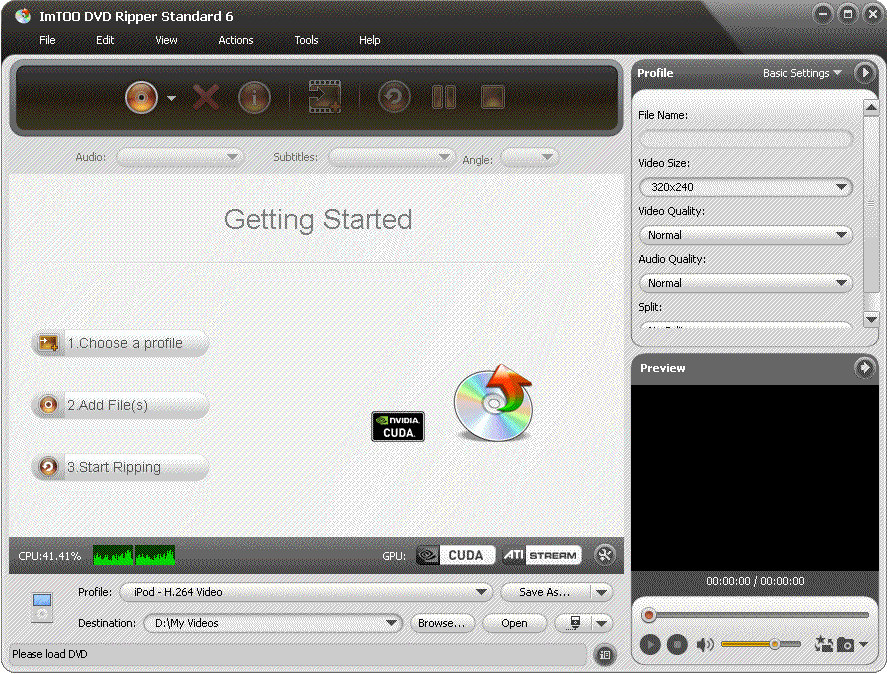 ImTOO DVD Ripper Standard 6.5.2.0310 software screenshot